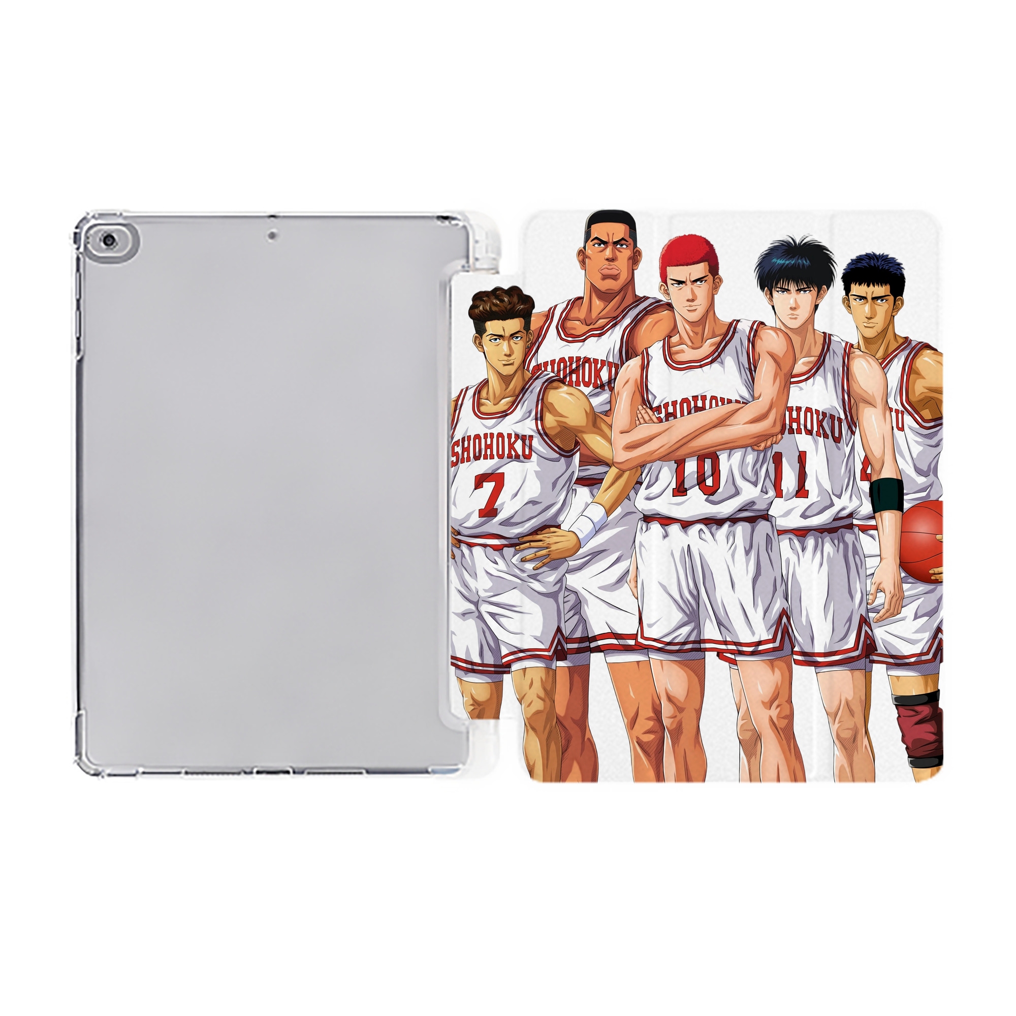 （画像用） SLAM DUNK／スラムダンク IPad ケース ペン収納付き 三つ折りスタンド PUレザー×シリコン 対応機種9.5/10.5/10.9インチ